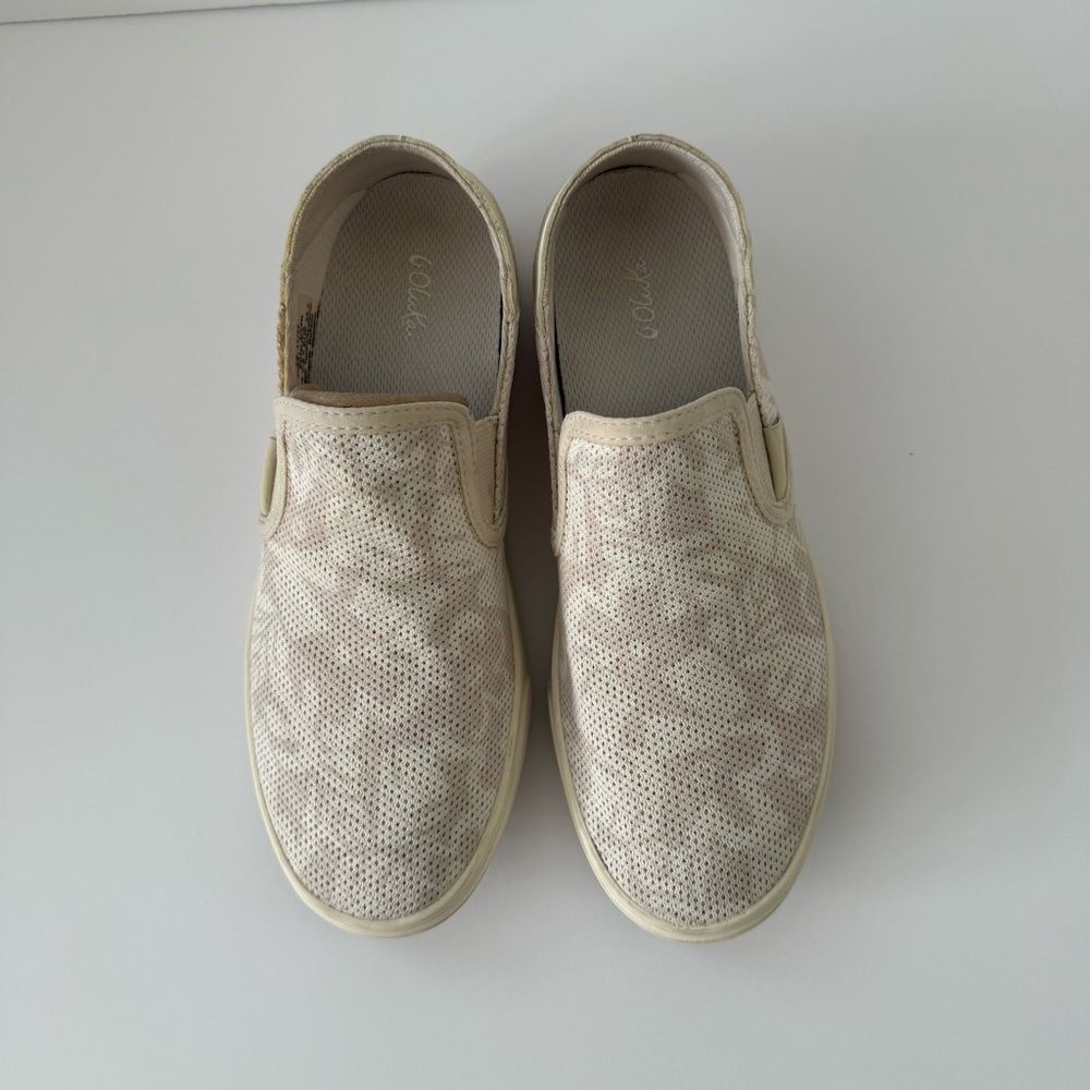 OluKai Puhea Slip On Shoes Womens 8.5 Puka White Comfort Casual